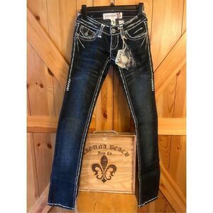 NWT Laguna Beach Womens Jeans Dana Point Low Rise Size 25x36.5”Designer Denim US
